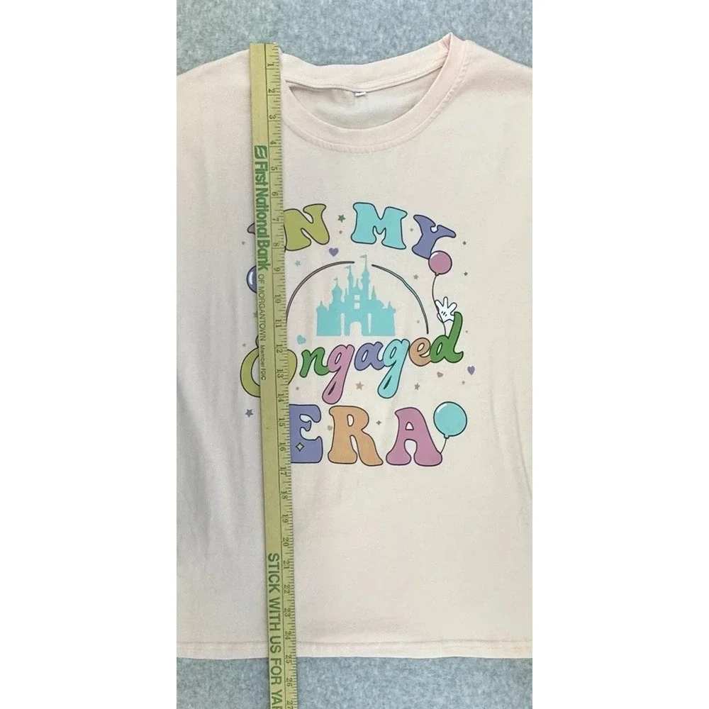 In My Engaged‎ Era Disney Princess T-Shirt Womens Small Light Pink Short Sleeve - Picture 6 of 6